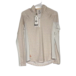 Adidas Women's Q Zip - White/Orange/Blue