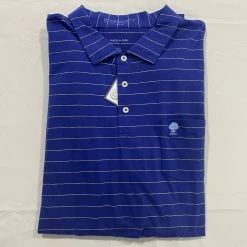 B DRADDY B. Draddy Men's Polo - Blue/Yellow Stripe