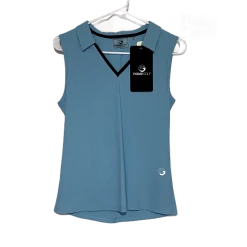 Foray Women's Top - Carolina Blue/Navy Trim