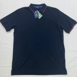 Footjoy 1857 Men's Polo - Navy/Pink Trim -Cheap Apparel Store 0e2e00 2cfa89f5e00344919aaab0f4412f061cmv2