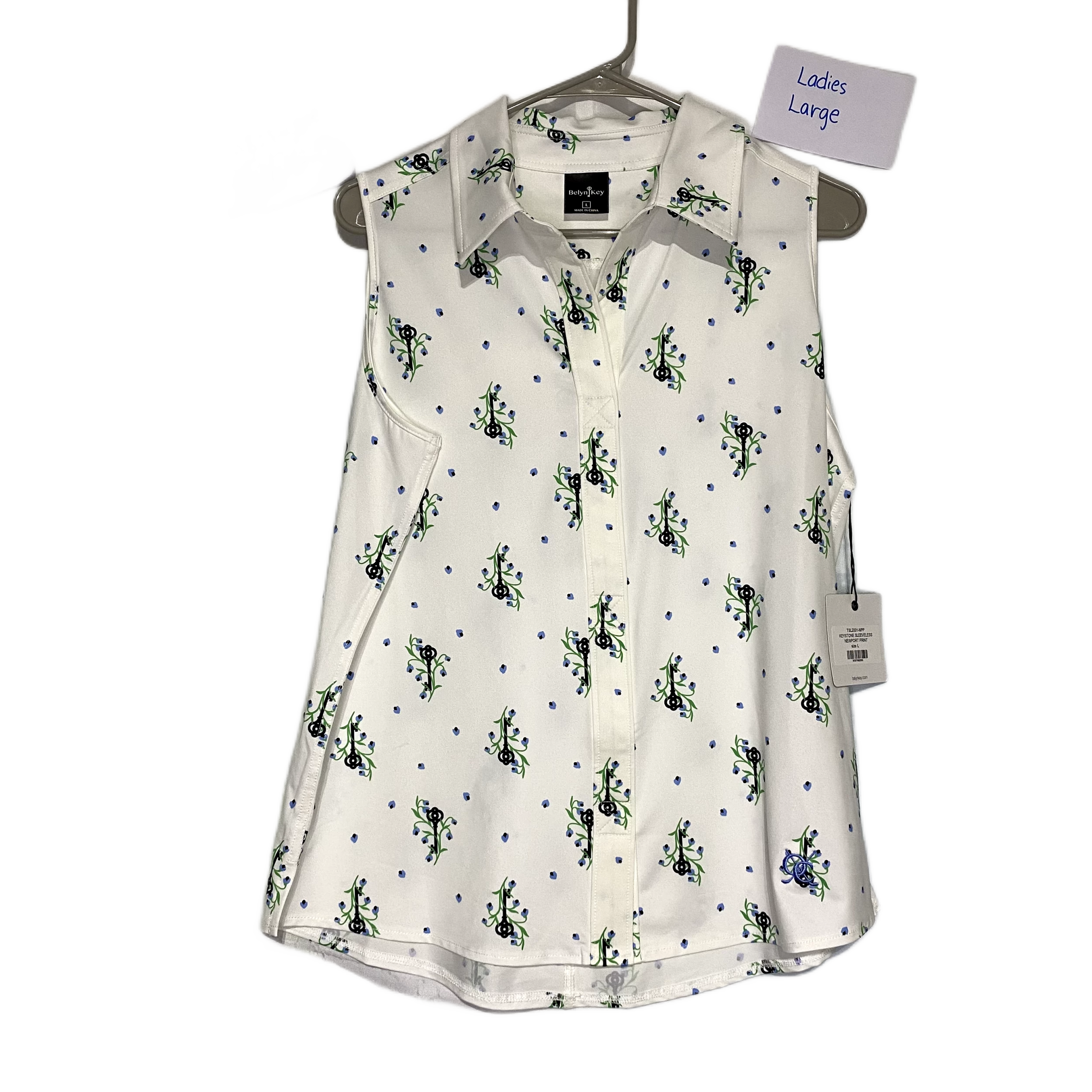 Belyn Key Women's Top - White/Print 3 Belyn Key Women's Top - White/Print