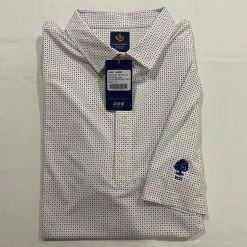 Donald Ross Men's Polo - White/Pink/Blue