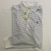 Donald Ross Men's Polo - White/Blue Stripe
