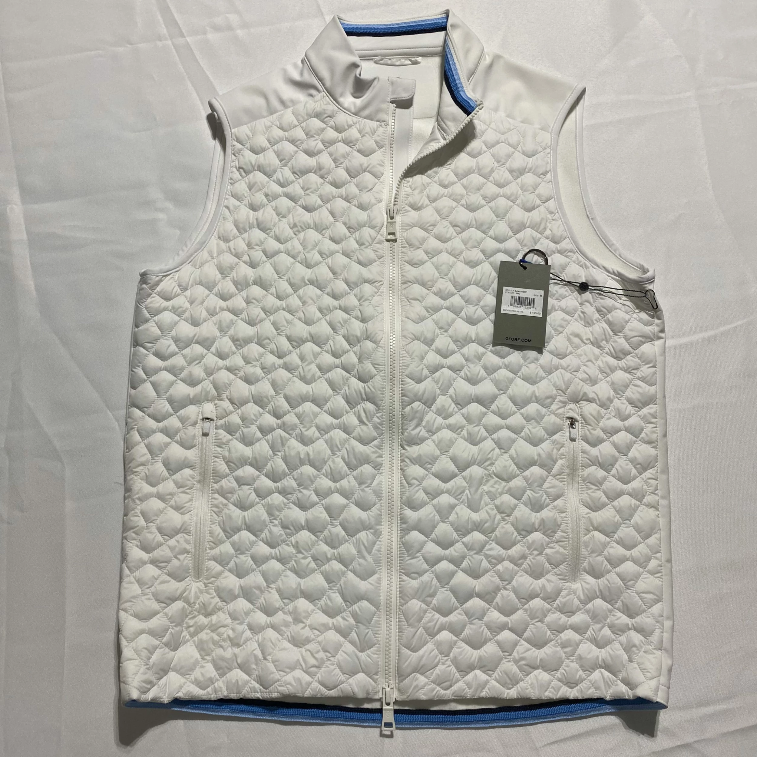 G/FORE Gfore Men's Vest - Quilted White 3 G/FORE Gfore Men's Vest - Quilted White