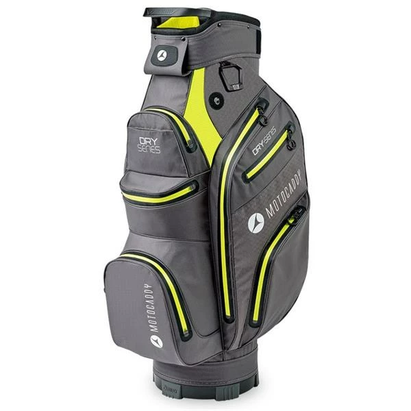 Motocaddy Dry Series Cart Bag Charcoal - Lime 3 Motocaddy Dry Series Cart Bag Charcoal - Lime