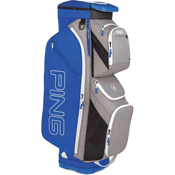 Ping Traverse 191 Cart Bag Silver Royal White 3 Ping Traverse 191 Cart Bag Silver Royal White