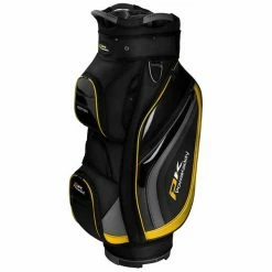 PowaKaddy Premium Edition Cart Bag Black Gunmetal Yellow