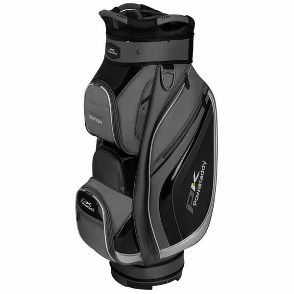 PowaKaddy Premium Edition Cart Bag Titanium Black Silver 3 PowaKaddy Premium Edition Cart Bag Titanium Black Silver