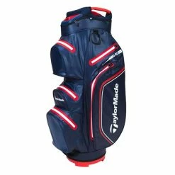 TaylorMade StormDry W/P Cart Bag Navy Red