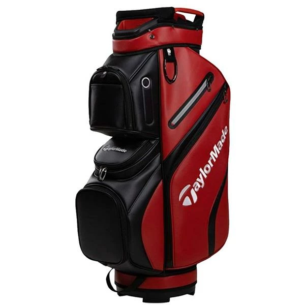 TaylorMade Deluxe Cart Bag Red - Black 3 TaylorMade Deluxe Cart Bag Red - Black
