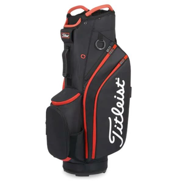 Titleist 14 Cart Bag Black Black Red 3 Titleist 14 Cart Bag Black Black Red