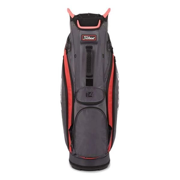 Titleist 14 Cart Bag Graphite Island Red Black 5 Titleist 14 Cart Bag Graphite Island Red Black - Image 3